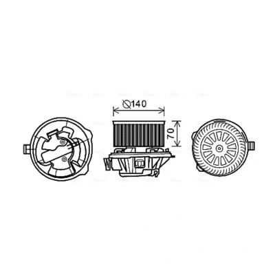Imagem de Ventilador de ventilação da cabina Peça sobressalente original AVA COOLING CN8289