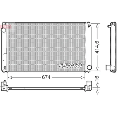 Imagem de DENSO DRM50149 Radiador, arrefecimento do motor 674mm 415mm 16mm TOYOTA: RAV4 IV SUV