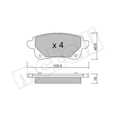 Imagem de METELLI 22 1112 0 Jogo de pastilhas para travão disco excl. contacto aviso desgaste RENAULT: Megane 4, GRAND SCENIC 4