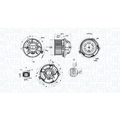 Imagem de MAGNETI MARELLI 069412389010 Motor eléctrico, ventilador do habitáculo 12V
