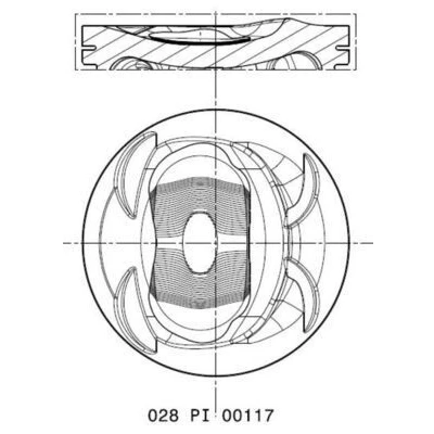 Imagem de MAHLE ORIGINAL 028 PI 00117 002 Pistão 77,01mm