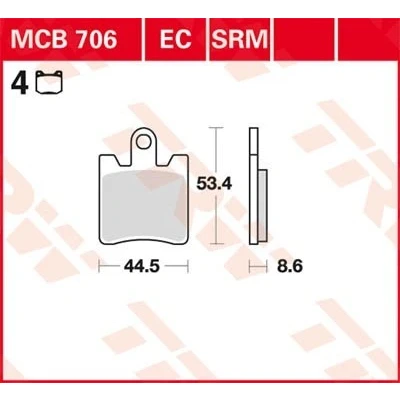 Imagem de TRW Organic Allround MCB706 Jogo de pastilhas para travão disco
