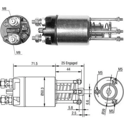 Imagem de Interruptor solenoide, motor de arranque MAGNETI MARELLI 940113050460