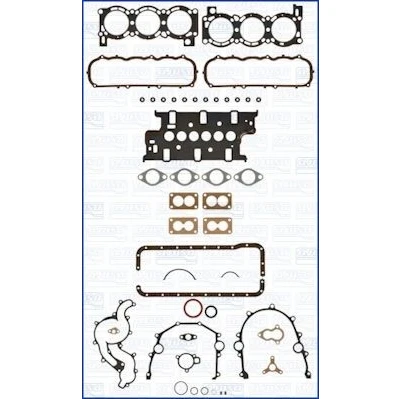 Imagem de AJUSA 50013400 Jogo completo de juntas, motor Com junta da cabeça do motor, retentores haste válvulas FIBERMAX