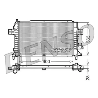 Imagem de DENSO DRM20102 Radiador, arrefecimento do motor Alumínio 600 363 28 OPEL: Astra G CC, H Caravan, Van