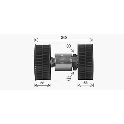 Imagem de Ventilador de ventilação da cabina Peça sobressalente original AVA COOLING BW8612