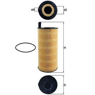 Imagem de MAHLE ORIGINAL OX 423/9D Filtro de óleo Cartucho filtrante