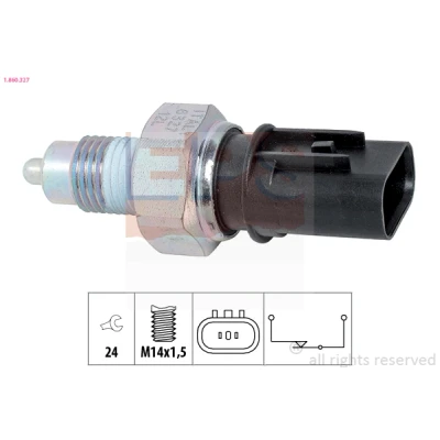 Imagem de EPS 1.860.327 Interruptor, luz de marcha atrás Made in Italy OE Equivalent HYUNDAI: ACCENT 1, i30 I Hatchback, Tucson, KIA: CARNIVAL 2