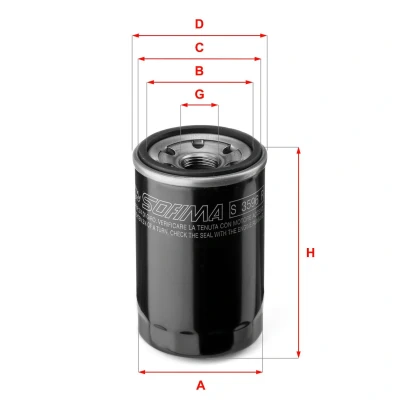 Imagem de Filtro de óleo SOFIMA S3596R