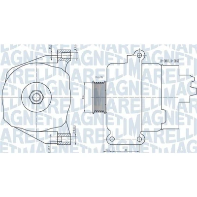 Imagem de MAGNETI MARELLI 063731766010 Alternador 14V 75A FIAT: Strada Pick up, Punto II Hatchback, III RENAULT: GRAND SCENIC 2