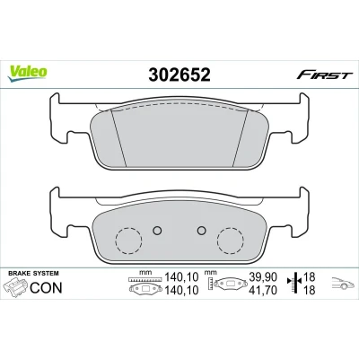 Imagem de VALEO 302652 Jogo de pastilhas para travão disco Eixo dianteiro excl. contacto aviso desgaste com chapa anti ruído DACIA: SANDERO 2, LOGAN 2