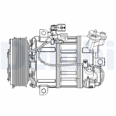 Imagem de DELPHI CS20477 compressor DCS17 PAG 46 com óleo de