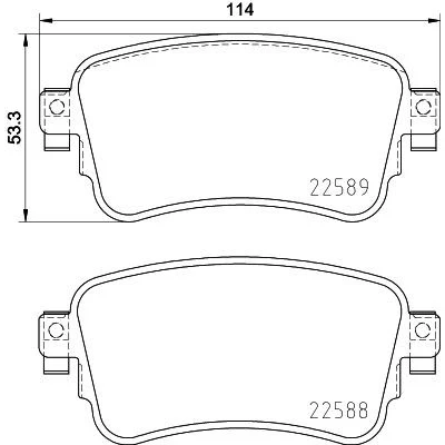 Imagem de HELLA 8DB 355 037 681 Jogo de pastilhas para travão disco com avisador sonoro desgaste parafusos pinça PEUGEOT: Expert III Van
