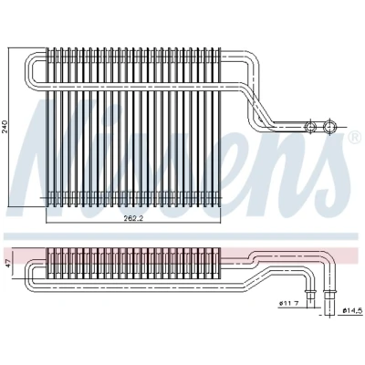 Imagem de NISSENS 92347 Evaporador