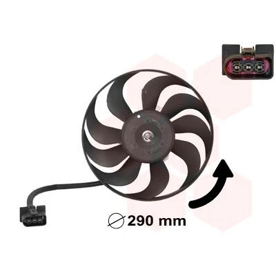 Imagem de VAN WEZEL 5888745 Ventilador de Radiador 290 12 220/60 VOLKSWAGEN: Golf 4, 4 Variant, Bora Sedan, SEAT: Leon I Hatchback, Toledo 2 Limousine