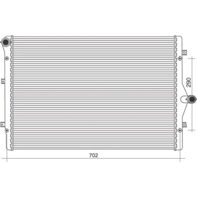 Imagem de MAGNETI MARELLI 350213855000 Radiador, arrefecimento do motor 648 438 32 Aletas de refrigeração unidas mecanicamente VOLKSWAGEN: Golf 5