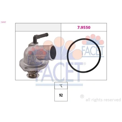 Imagem de FACET 7.8157 Termóstato, líquido de refrigeração 92oC Made in Italy OE Equivalent OPEL: Astra G Caravan, Zafira A, CC