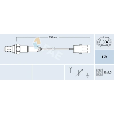 Imagem de FAE 77103 Sonda lambda sem aquecimento RENAULT: CLIO 1