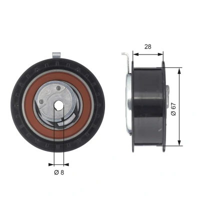 Imagem de GATES FleetRunner Micro V Stretch Fit T43052 Rolo tensor, correia dentada VOLKSWAGEN: Polo III Hatchback