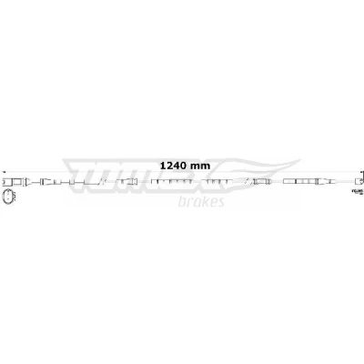 Imagem de TOMEX brakes TX 31 23 Sensor de Desgaste Pastilha Freio Eixo traseiro BMW: X3, X4