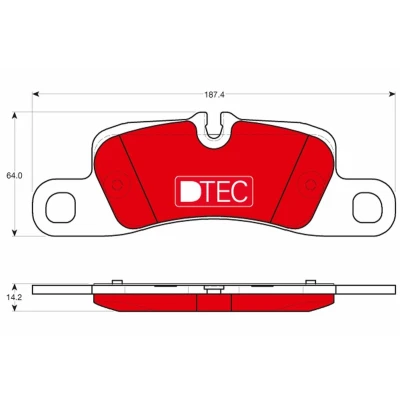 Imagem de TRW DTEC COTEC GDB1839DTE Jogo de pastilhas para travão disco preparado indicador aviso desgaste PORSCHE: Cayenne
