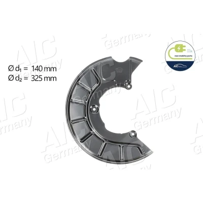 Imagem de AIC 54845 Defletor do Discos de Travão Eixo dianteiro, lado esquerdo VOLKSWAGEN: Golf 6, 5, Scirocco III, AUDI: A3 Sportback, Hatchback