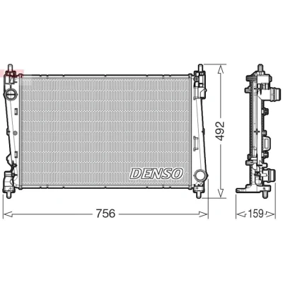 Imagem de Radiador, arrefecimento do motor DENSO DRM09178