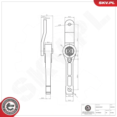Imagem de ESEN SKV 69SKV569 Rótula de suspensão Eixo dianteiro, em baixo, esquerda 16,3mm MINI: Hatchback