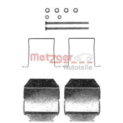 Imagem de METZGER 109 1237 Kit de acessórios, pastilhas travão CITROËN: C5 I Carrinha, II Hatchback