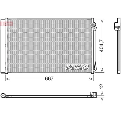 Imagem de DENSO DCN17062 Condensador com secador R 134a