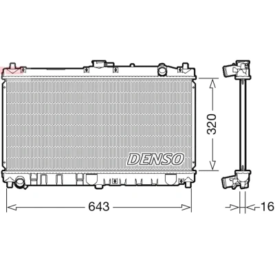 Imagem de Radiador, arrefecimento do motor DENSO DRM44031