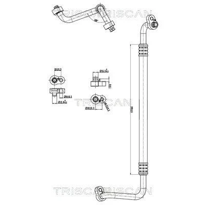 Imagem de TRISCAN 9010 29026 Conduta de alta/baixa pressão, ar condicionado do compressor para o condensador SKODA: Fabia 2