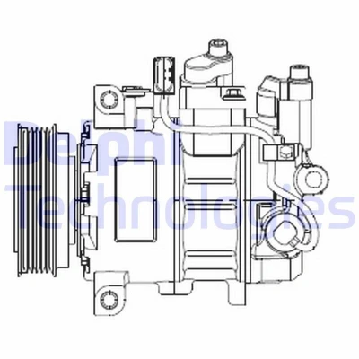 Imagem de DELPHI CS20474 compressor 6SEU14 PAG 46 com óleo de AUDI: A6 C5 Sedan, A4 B7 Avant, C6 Sedan