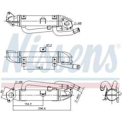 Imagem de NISSENS 989414 Radiador EGR sem &#039;bypass&#039; de vácuo AUDI: A4 B6 Avant, B7 Sedan, Avant
