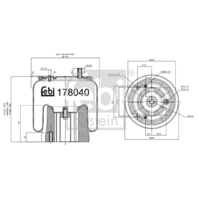 Imagem de FEBI BILSTEIN 178040 Fole, suspensão pneumática