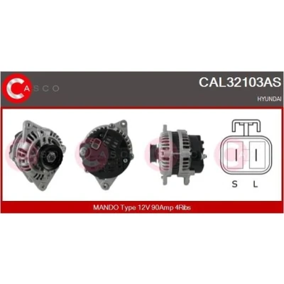 Imagem de CASCO CAL15110AS Alternador 12V 80A PEUGEOT: 206 Hatchback, 207 Partner I Van, CITROËN: C3 Xsara C5 III Carrinha