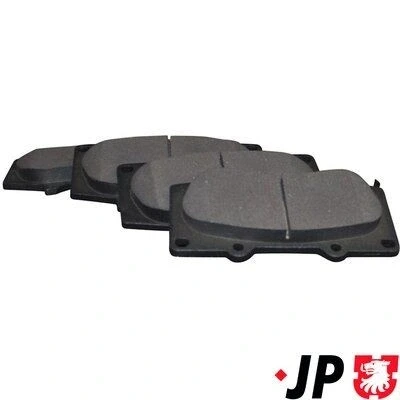 Imagem de JP GROUP 4863600710 Jogo de pastilhas para travão disco Eixo dianteiro com avisador sonoro desgaste TOYOTA: HILUX VIII Pick up, 3 up