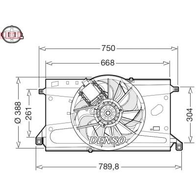 Imagem de DENSO DER10011 Ventilador de Radiador