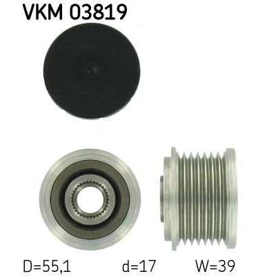 Imagem de SKF VKM 03819 Polia Roda Livre do Alternador 39 MERCEDES BENZ: Classe E T modell, Sedan