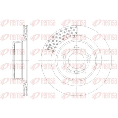Imagem de REMSA Disco de travão Eixo traseiro 300mm 20mm 5 ventilado 62551.10 34206877213,34206880071,6877213,6880071 Discos