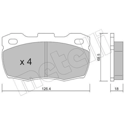 Imagem de METELLI 22 0352 0 Jogo de pastilhas para travão disco excl. contacto aviso desgaste LAND ROVER: Defender SUV, Pick up