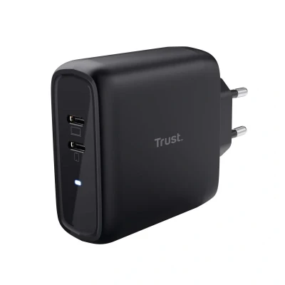 Imagem de Trust Maxo Dual USB C Carregador Rápido 65W Preto