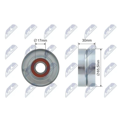 Imagem de NTY RNK RE 004 Polia Tensora RENAULT: LAGUNA 2, 2 Grandtour, 1, NISSAN: Qashqai / Qashqai+2 I, MITSUBISHI: Space Star