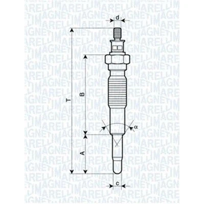 Imagem de MAGNETI MARELLI 062900077304 Vela incandescente 11V 10A M10X1,25