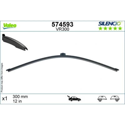 Imagem de Escova do limpa vidros Valeo 574593 285mm traseira Sem ejector de água integrado MERCEDES BENZ: GLC SUV, Classe C T modell, GLA, BMW: 2 Gran Tourer