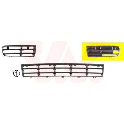 Imagem de VAN WEZEL 5888591 Grelha de Pára Choques à frente, lado esquerdo VOLKSWAGEN: Golf 4, 4 Variant
