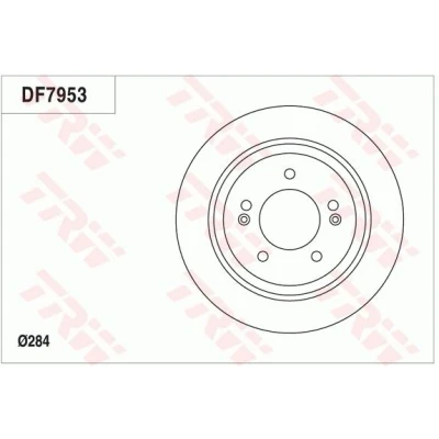 Imagem de TRW DF7953 Disco de travão 284 10 5 114,3 cheio HYUNDAI: i30 III Hatchback, Ioniq, KIA: Ceed Van / Hatchback