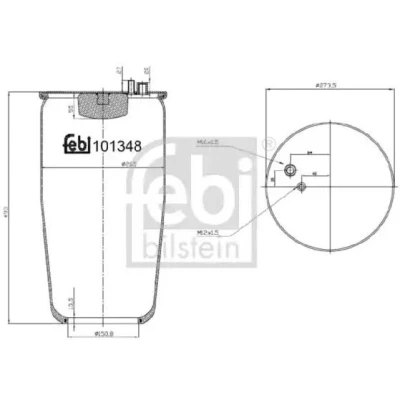 Imagem de FEBI BILSTEIN 101348 Fole, suspensão pneumática