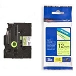 Imagem de Fita Laminada Brother TZ Fluorescente Preta 1,2 cm 5 m Durável