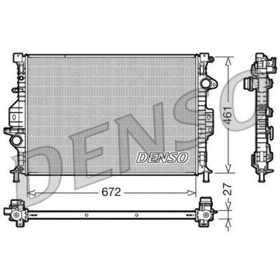 Imagem de DENSO DRM10069 Radiador, arrefecimento do motor Alumínio 672 461 27 VOLVO: XC60 I, V40 Hatchback, S60 II, FORD: FOCUS 3 Turnier, MONDEO 4 Turnier